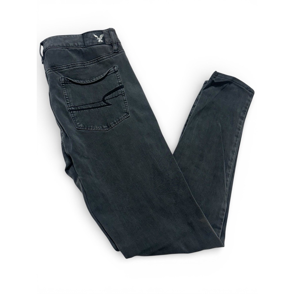American Eagle Hi-Rise Jegging Womens Size 4 360 Super Stretch Skinny Jeans Gray